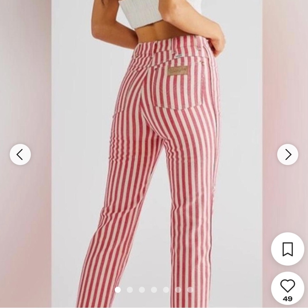 Wrangler Red and White Striped Pants